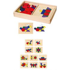 Viga Toys Dřevěná Geometrická Mozaika Viga Toys Stavebnice Dienesa Logické Puzzle