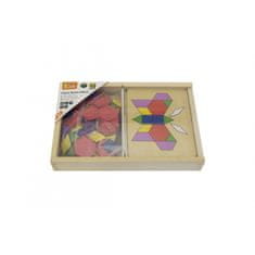 Viga Toys Dřevěná Geometrická Mozaika Viga Toys Stavebnice Dienesa Logické Puzzle