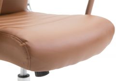 BHM Germany Kancelářská židle Kolumbus, syntetická kůže, světle hnědá