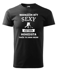 Fenomeno Pánské tričko - Sexy hokejista - černé Velikost: S