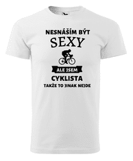 Fenomeno Pánské tričko - Sexy cyklista - bílé Velikost: M