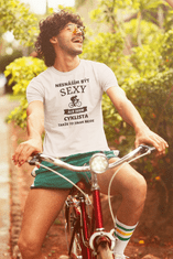 Fenomeno Pánské tričko - Sexy cyklista - bílé Velikost: M