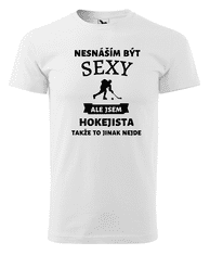 Fenomeno Pánské tričko - Sexy hokejista - bílé Velikost: M