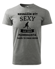 Fenomeno Pánské tričko - Sexy florbalista - šedé Velikost: L