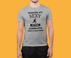 Fenomeno Pánské tričko - Sexy florbalista - šedé Velikost: L
