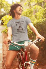 Fenomeno Pánské tričko - Sexy cyklista - šedé Velikost: S
