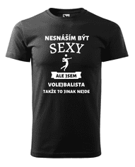 Fenomeno Pánské tričko - Sexy volejbalista - černé Velikost: XL