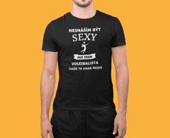 Fenomeno Pánské tričko - Sexy volejbalista - černé Velikost: XL