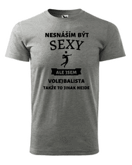 Fenomeno Pánské tričko - Sexy volejbalista - šedé Velikost: XL