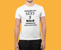 Fenomeno Pánské tričko - Sexy volejbalista - bílé Velikost: S