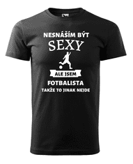 Fenomeno Pánské tričko - Sexy fotbalista - černé Velikost: 3XL