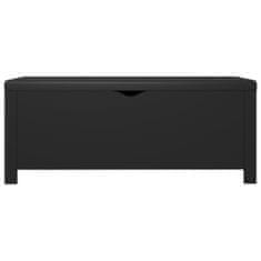 Vidaxl Úložný box s poduškou černý 105 x 40 x 45 cm dřevotříska