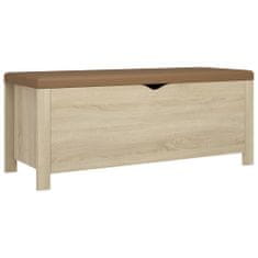 Vidaxl Úložný box s poduškou dub sonoma 105 x 40 x 45 cm dřevotříska