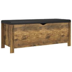 Greatstore Úložný box s poduškou kouřový dub 105 x 40 x 45 cm dřevotříska