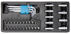 AHProfi Sada bitů 1/4" a IMBUSů ve vložce do dílenského vozíku, 41 dílů - VV041SB01