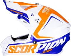 SCORPION Moto přilba VX-16 AIR ERNEE bílo/oranžovo/modrá XS