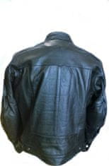 RICHA Moto bunda RETRO RACING černá kožená - nadměrná velikost 66