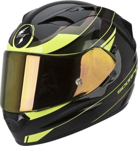 SCORPION Moto přilba EXO-1200 AIR FULMEN černá/chameleon/žlutá fluo