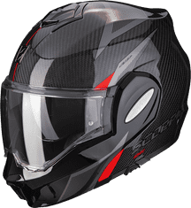 SCORPION Moto přilba EXO-TECH EVO CARBON TOP černo/červená L