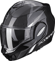 SCORPION Moto přilba EXO-TECH CARBON TOP černo/bílá XXL