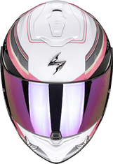 SCORPION Moto přilba EXO-1400 EVO AIR GAIA perleťové bílo/růžovo/zelená XS