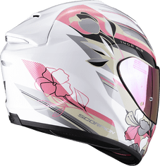SCORPION Moto přilba EXO-1400 AIR GAIA perleťové bílo/růžovo/zelená XS