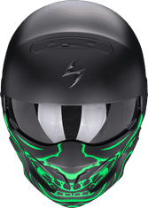 SCORPION Moto přilba EXO-COMBAT EVO SAMURAI matná černo/zelená S
