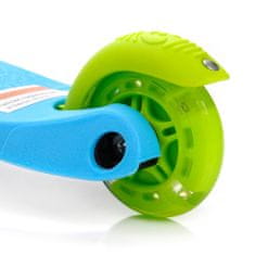 MTR Koloběžka tříkolová MINI SCOOTER se svítícími kolečky, BLUE/GREEN H-059-BG