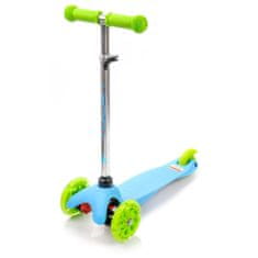 MTR Koloběžka tříkolová MINI SCOOTER se svítícími kolečky, BLUE/GREEN H-059-BG