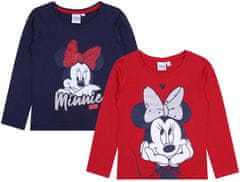 Disney 2x dívčí halenka s dlouhým rukávem Minnie Mouse, 128