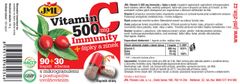 JML Vitamín C-500 mg Immunity + šípky a zinek | 90 +30 kapsli