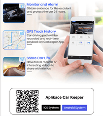 Junsun Autokamera, zrcátko s kamerou, SMART Android přední kamera, zadní kamera, Android chytré zrcátko do auta, GPS Navigace, WIFI, Bluetooth, ADAS, Kamera v zrcátku FULLHD