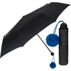Perletti Dámský skládací deštník POM-POM/modrá, 26098