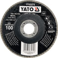 YATO Kotouč lamelový brusný na kov 125x22,4mm P40