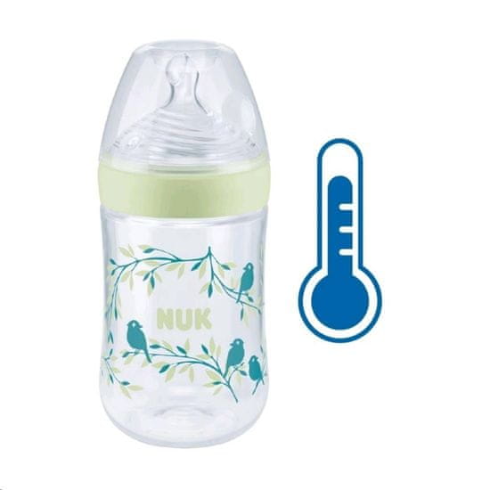 Nuk Kojenecká láhev Nature Sense s kontrolou teploty 260 ml zelená