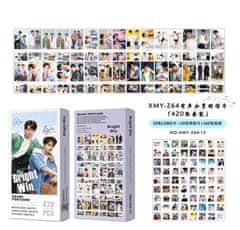 KPOP2EU Bright Win 420 Postcard LomoCard Sticker Set XMY-Z64-13