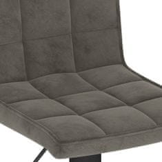 Vidaxl Barové židle 2 ks tmavě šedé samet