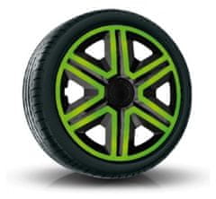 NRM Poklice kompatibilní na auto AUDI 14" Action Zeleno-černé 4ks