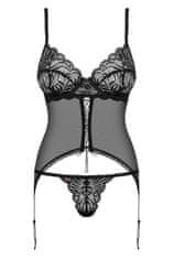 Obsessive Erotický korzet Contica corset - OBSESSIVE černá S/M