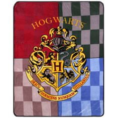 Harry Barevný přehoz na postel 120x150 cm HOGWARTS Harry Potter, OEKO-TEX