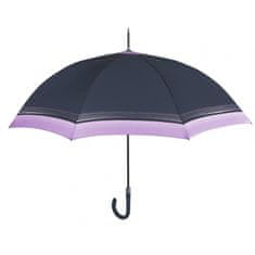 Perletti Dámský automatický deštník COLOR BORDER / fialová obruba, 21695