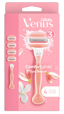 Gillette Venus ComfortGlide Spa Breeze Holicí Strojek - 4 Holicí Hlavice 