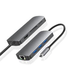 CO2 HUB 8V1 DOKOVACÍ STANICE USB - C HDMI 4K SD PRO MACBOOK PRO / AIR 0106