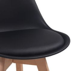 shumee MIADOMODO Sada jídelních židlí, 4 kusy, černé