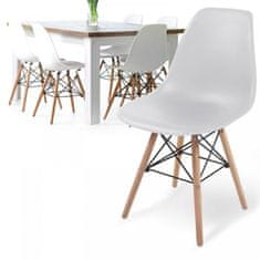 shumee MIADOMODO Sada jídelních židlí, 6 kusy, bílé