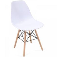 shumee MIADOMODO Sada jídelních židlí, 6 kusy, bílé