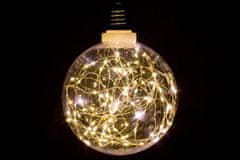 Greatstore Vánoční dekorace - žárovka, 80 LED, teple bílá