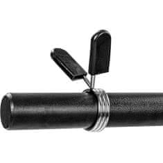 shumee MOVIT® posilovací činka, černá, pružinový uzávěr - 160 cm