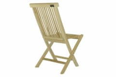 Greatstore Skládací židle z týkového dřeva DIVERO, 4 kusy