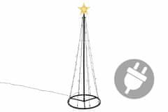 shumee Vánoční dekorace - světelná pyramida, 180 cm, teple bílá